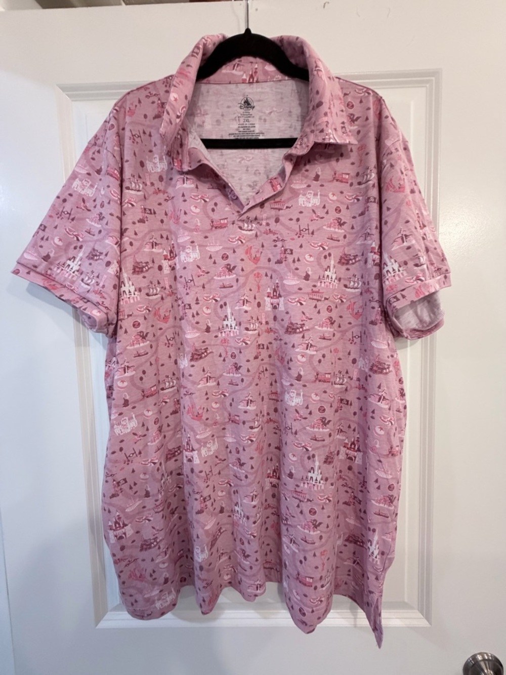 Disney Pink All-Over Print Polo Shirt